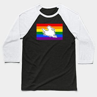 Mayne Island BC - Rainbow Pride Flag - LGBT Colours - Mayne Island Baseball T-Shirt